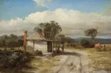 Louis Buvelot, Untitled (Settler's Cottage) 1875