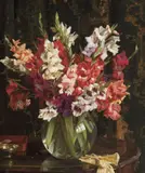 Hans Heysen, Untitled (Still Life of Gladioli) 1927, 1927, oil on canvas