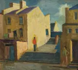 Untitled (The Rocks) c1948 by Roland Wakelin, c1948, oil on board, offered Jul 2014