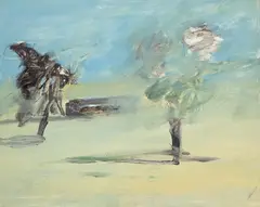 Dust Storm 1948 by Sidney Nolan, 1948, oil and enamel on composition board, sold Jul 2014