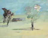 Dust Storm 1948 by Sidney Nolan, 1948, oil and enamel on composition board, sold Jul 2014