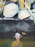 Shoalhaven with Sidney Nolan and Butterfly 1993 by Arthur Boyd, 1993, oil on board, offered Jul 2014