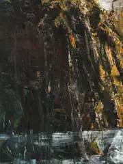 Vertical Figures Hills 2 1997 by Euan MacLeod, 1997, oil on canvas, sold Jul 2014