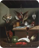 William Buelow Gould, Interior with Pheasant,a Duck and Fish, oil on canvas