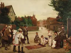 Frederick Hall, Untitled (Cornish Street Scene) 1891, 1891, oil on canvas