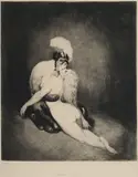Desire 1919 by Norman Lindsay, 1919, etching, drypoint, engraving and roulette, sold Jul 2014