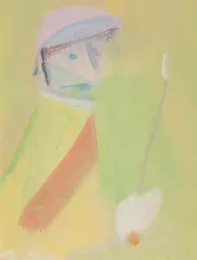 Jockey 1994 by Sam Fullbrook, 1994, oil on canvas-board, sold Mar 2014