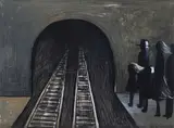 Charles Blackman, Underground Railway 1962, 1962, gouache on paper