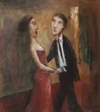 Garry Shead, Dancers (Red Dress) 2000