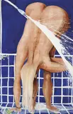 Arkie Under the Shower 1986-87 by Brett Whiteley, 1986-87, oil on board, sold Mar 2014