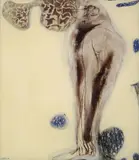 Sketch of a White Baboon 1965 by Brett Whiteley, 1965, oil on board, sold Mar 2014