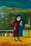 Untitled (Mrs. Reardon & Child) 1946 by Sidney Nolan, 1946, ripolin enamel on hardboard, offered Mar 2014