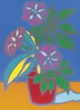 Howard Arkley, Untitled (Stillife [sic] Petunia) 1998, 1998, synthetic polymer paint on canvas