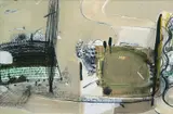 Brett Whiteley, As You Drive into Bob's Farm at Blainey [sic] 1991, 1991, mixed media on paper on board