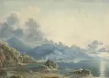 Franz Kaisermann, View of the Gulf of Salerno -1825, -1825