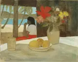 Untitled (Island Scene) by Ray Crooke, oil on canvas, sold Mar 2014