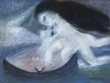 Arthur Boyd, Figure and Boat 1964, 1964, pastel on paper