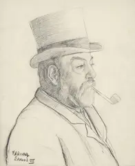 Bertram Mackennal, Edward VII c1905, c1905, charcoal on paper