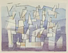 Untitled 1963 by Ludwig Hirschfeld-Mack, 1963, watercolour and monotype, sold Mar 2014