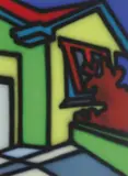 Howard Arkley, Untitled (The Sunshade Home) 1997, 1997, synthetic polymer paint on paper