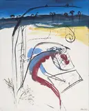 Artist Under Tree c1985 by Arthur Boyd, c1985, oil on canvas, sold Mar 2014