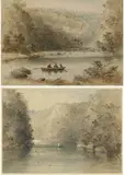S. T. Gill, (i)Falls on the Nepean River from Norton Basin (ii)On the Nepean