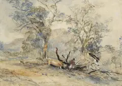 John Skinner Prout, Mt Wellington, Hobarton 1845, 1845, watercolour and bodycolour on paper