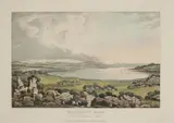 Joseph Lycett, Beaumonts' Lake, Van Diemen's Land 1875, 1875, hand-coloured aquatint