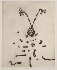 Laughing Frog 1977 by John Olsen, 1977, etching, sold Mar 2014