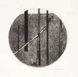 Fred Williams, Fallen Tree, Circular Plate 1967, 1967, etching, aquatint, engraving and drypoint