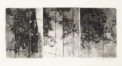 Fred Williams, Landscape Triptych 1 1962, 1962, sugar lift aquatint, engraving and drypoint