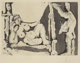 Pablo Picasso, Peintre et Modèle Avec un Sculpture II 1964, 1964, etching with aquatint