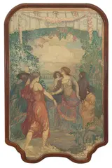 Charles Conder, In the Glade 1905, 1905, watercolour on silk