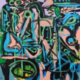 Dick Watkins, Untitled, synthetic polymer paint on canvas