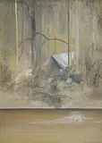 Arthur Boyd, Figures and Tent 1974-76, 1974-76, oil on copper
