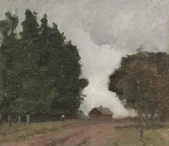 Untitled (Country Path) 1916 by Elioth Gruner, 1916, oil on canvas on board, sold Oct 2013