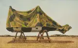 Camouflage Cow on Trestles (study) 1995 by John Kelly, 1995, oil on canvas, offered Oct 2013
