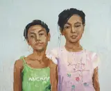 Zhong Chen, Untitled (Portrait of Two Girls) 2007, 2007, synthetic polymer paint on canvas