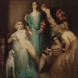Norman Lindsay, At the Court of Marguerite of Navarre c1920