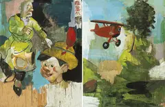 Bugle Boy 2002 by McLean Edwards, 2002, oil on board (diptych), offered Oct 2013
