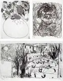 Brett Whiteley, Another Way of Looking at Vincent Van Gogh 1888-1889 1983, 1983, suite of 3 etchings
