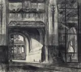 Rick Amor, Study for Morning in the Outlying Districts 2003, 2003, charcoal on paper