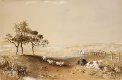 Henry Burn, A view from Bay Street, Brighton 1864, 1864, watercolour heightened with bodycolour on paper