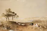 Henry Burn, A view from Bay Street, Brighton 1864, 1864, watercolour heightened with bodycolour on paper