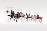 Rachel Feinstein, Wagenburg 2001, 2001, wood, high-gloss enamel paint and hinges (4 parts)