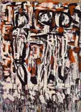 Ian Fairweather, Composition V 1969, 1969, synthetic polymer paint and gouache on cardboard on hardboard