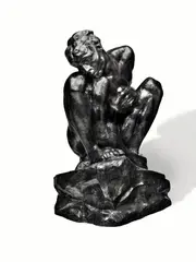Auguste Rodin, La Femme accroupie, grand modèle avec une terrasse plus haute, bronze