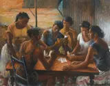 Margaret Olley, The Card Players 1966