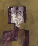 Ned Kelly Head 1964 by Sidney Nolan, 1964, oil and gold paint on card, offered Jun 2013