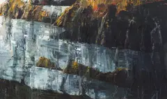 Seascape through Figures 1997 by Euan MacLeod, 1997, oil on canvas, sold Jun 2013